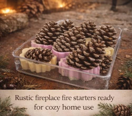 Pinecone fire starters